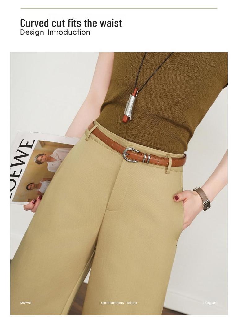 Authentic Modal Wide-Leg Pants for Women, Spring/Autumn 2026 - Tall & Slim Fit, Loose Casual Style