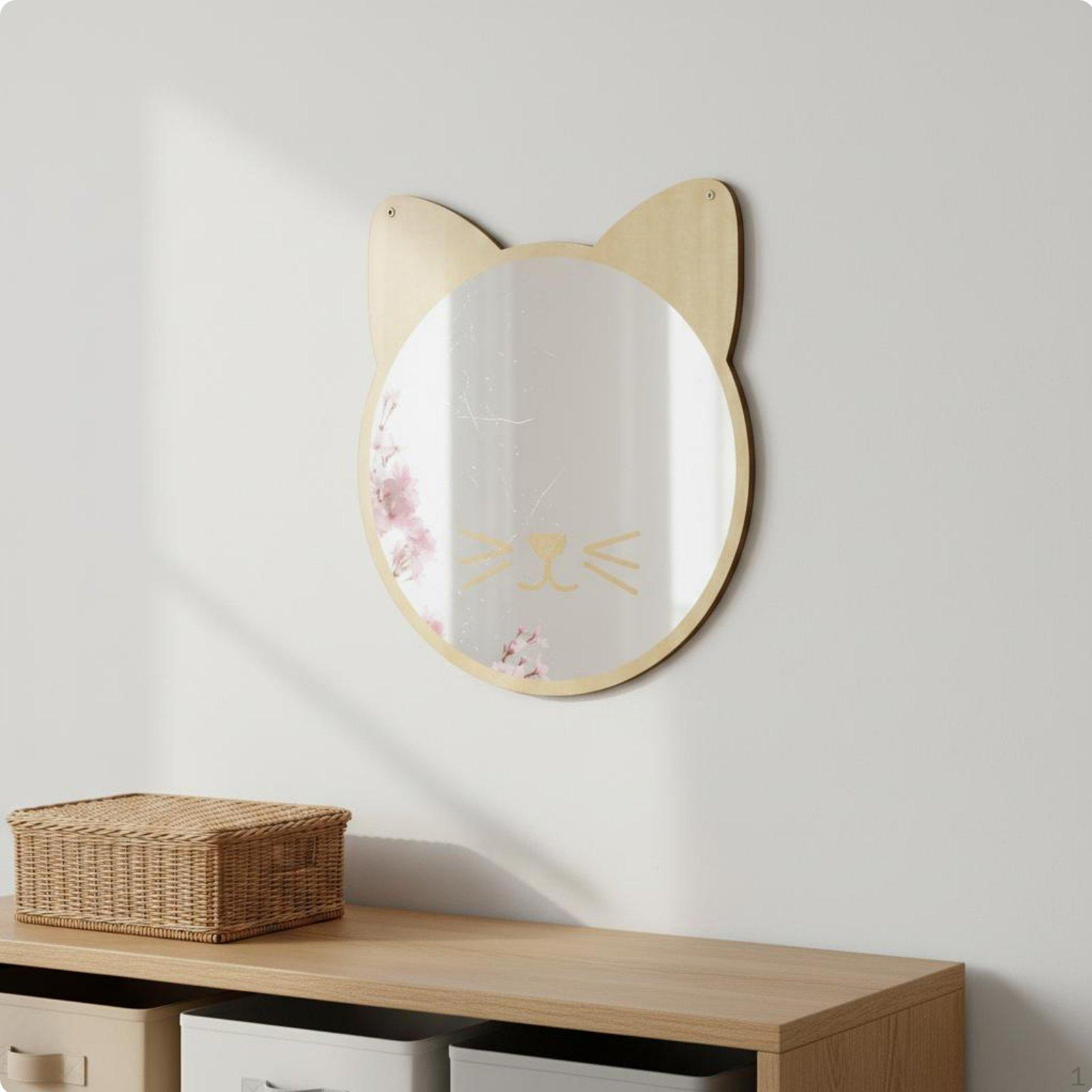 Nordic Style Hanging Mirror Shatterproof Acrylic Lightweight House Decoration for Kids,