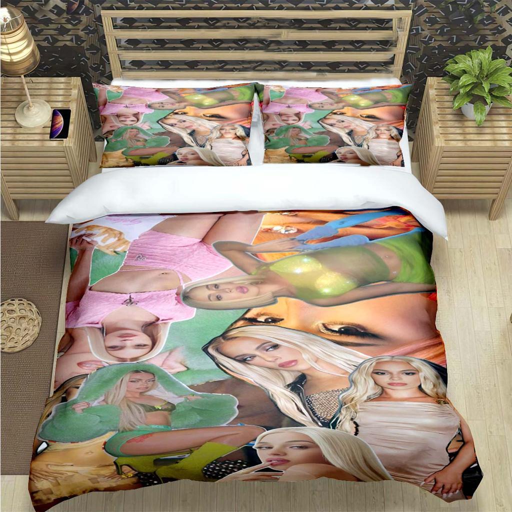 Fashion Spain Female Singer B-Bad G-Gyal Print Bedding Set Duvet Cover Comforter Bed Youth Kids Girl Boys Luxury Gift