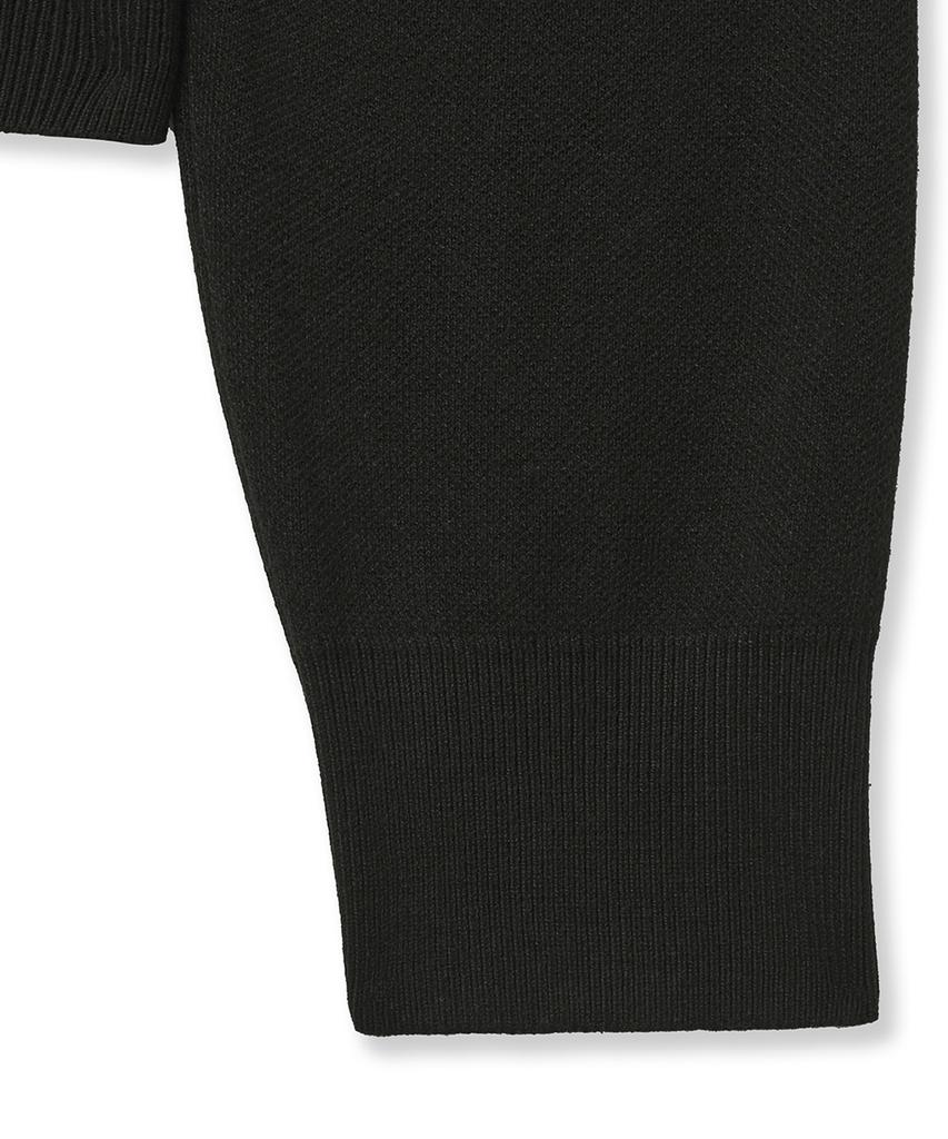 Noirer Essential Loose Fit V-Neck Cardigan (Black)