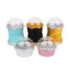 10 Adet 125Ml Ramekin Kubbeli Kapaklı Alüminyum Folyo Pişirme Kapları Cupcake Muffin Linerları Düğün Doğum Günü İçin Puding Tatlı Bardakları