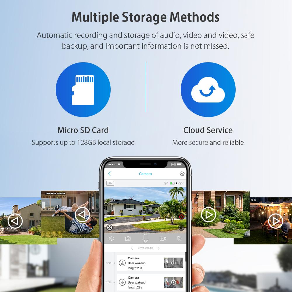 Solarbetriebene Kamera CCTV-Sicherheitskameras 4G SIM / WIFI 360 Outdoor wasserdichte PIR-Kamera zur Personenerkennung