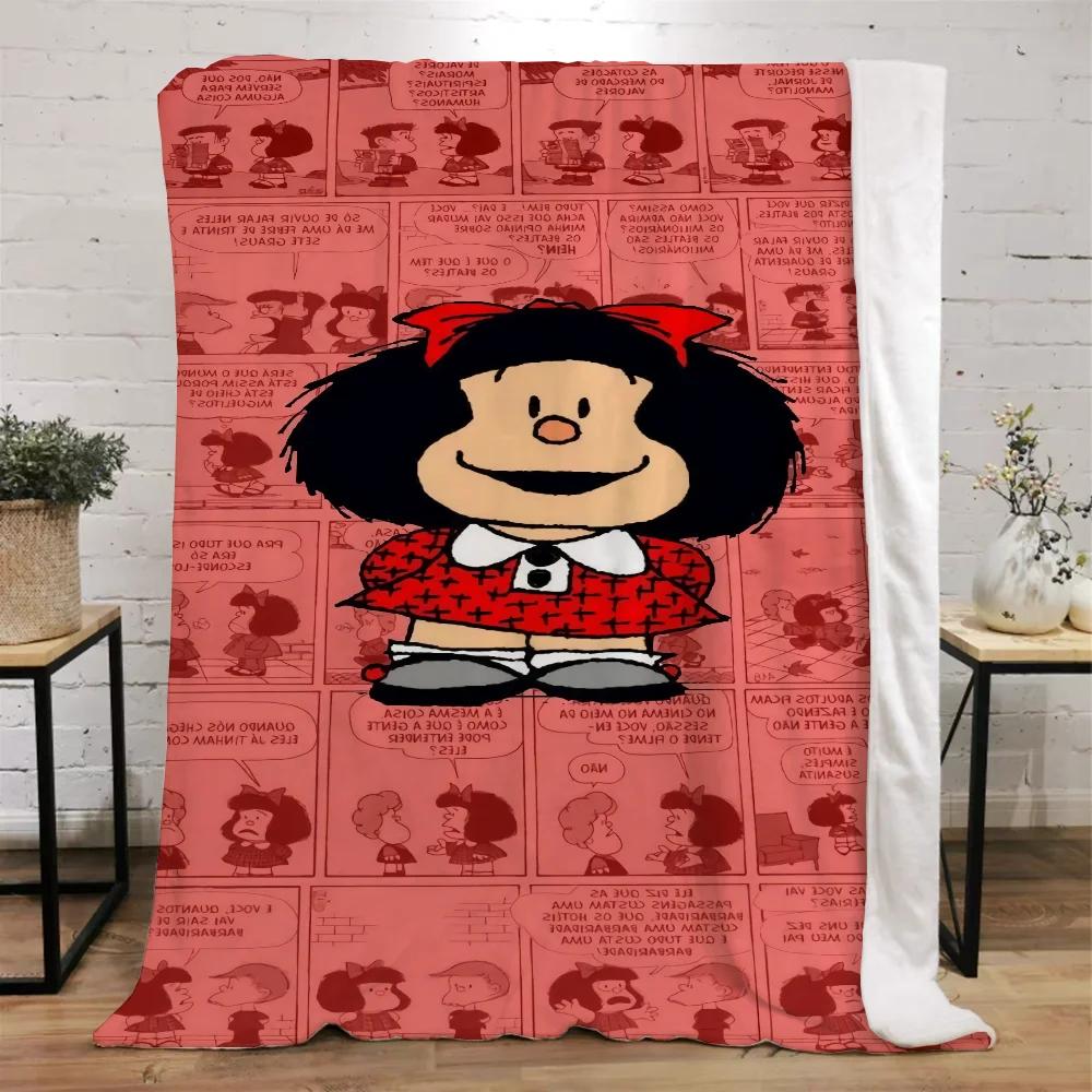 Mafalda Vtipná deka na pohovky Vlastní deky Dekorace na pohovku Přehoz na postel Luxusní ložní prádlo Pletená kostka Plážová osuška Bytový interiér