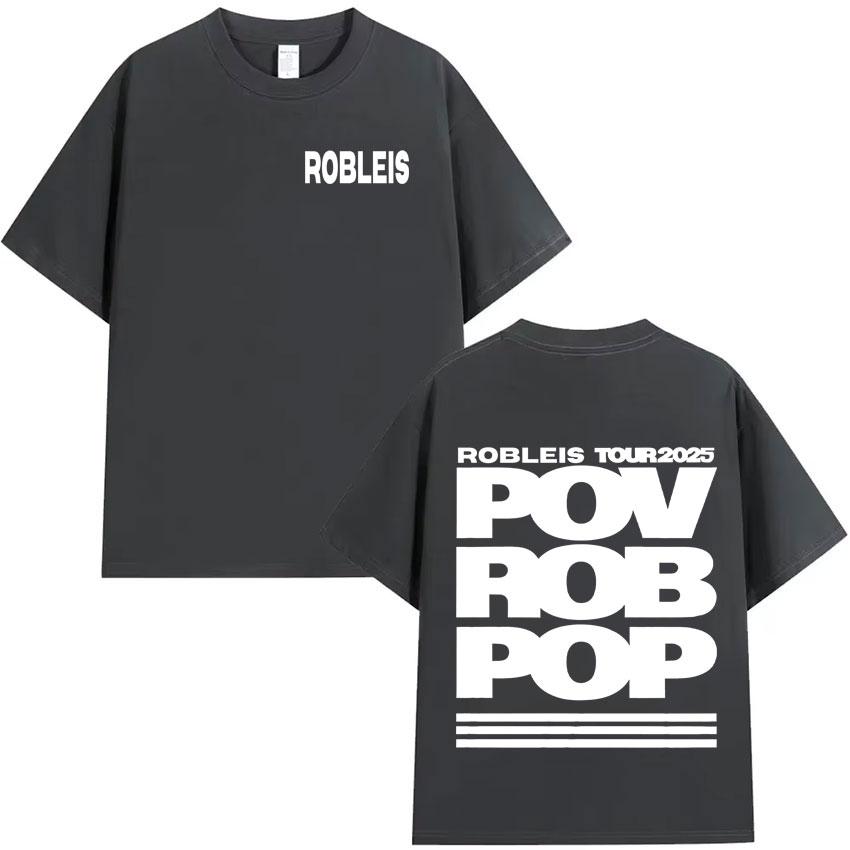 Rapper Robleis NEW Album Pop Music 2025 Merch T Shirts Mens Women Teenagers Fashion Tshirts Y2K Casual Cozy Cotton Tee Shirts