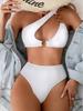 2025 Cross-Border Women's One-Shoulder Cutout Bikini - Sexy Two-Piece Beach Swimwear