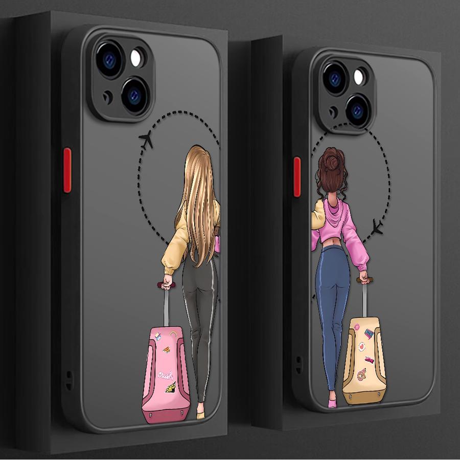 Girls Bff Best Friends Forever Always Phone Case for iPhone 16 13 15 12 11 14 Plus Pro ProMax 12 Mini 13 Mini X XS Max XR 7 8 SE