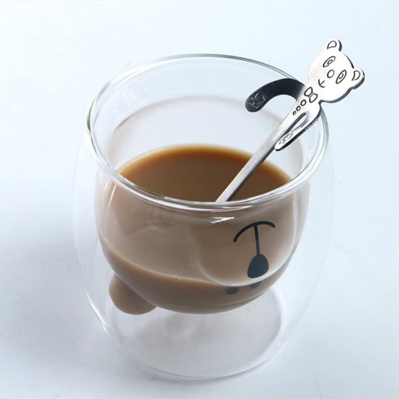 MULTIPOTENT Niedlicher Bär Doppelwandige Glastasse