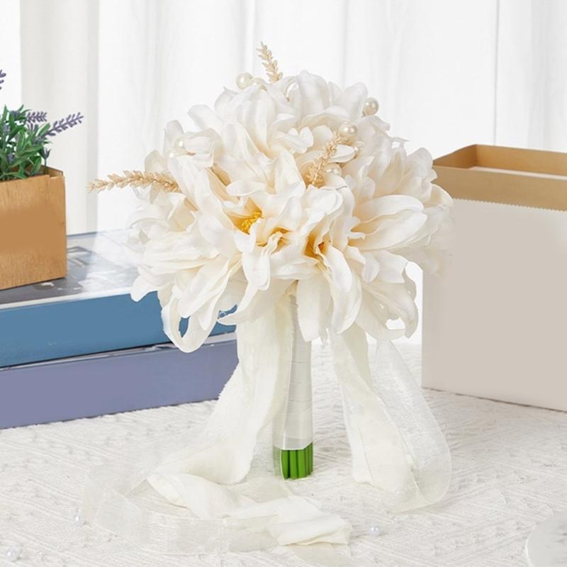 Wedding Bouquets Artificial Flower for Ceremony, Anniversary, Valentines, Photography Props, Wedding Flower Arrangement