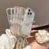 Für iPhone 16 Pro Hülle Glitzer Strassstein Dekor Schmetterling TPU + PC Handyhülle mit Perlenband