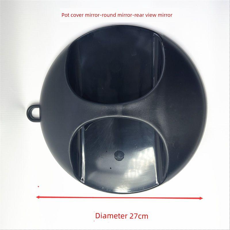 

Hairdressing Mirror, Barber Shop Rearview Mirror, Portable Square Mirror, Hairdressing and Makeup Mirror, Double-Sided Rear Mirror, Folding Mirror Round Mirror-Pot Lid Mirror [Black]