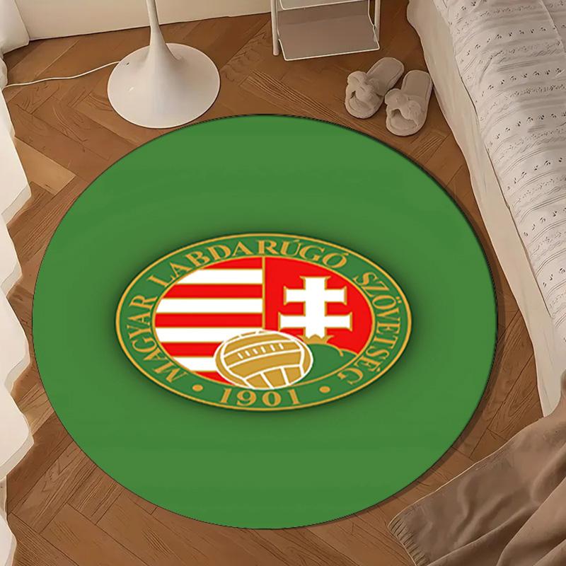 Hungarian Football Emblem Round mat Home Decor, Chair rug For livingroom,Bedroom, doormat home decor Birthday Gift Christmas Gifts