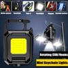 Mini Keychain Lights USB Rechargeable Keychain Light Work Light Outdoor Waterproof Emergency Camping Fishing Magnet Torches Lamp