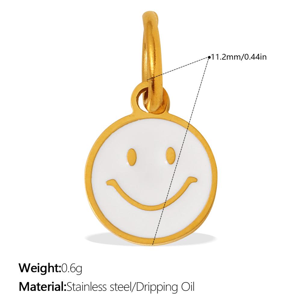 

Stainless Steel Cartoon Smiling Planet Pendant Bracelet & Necklace for Women
