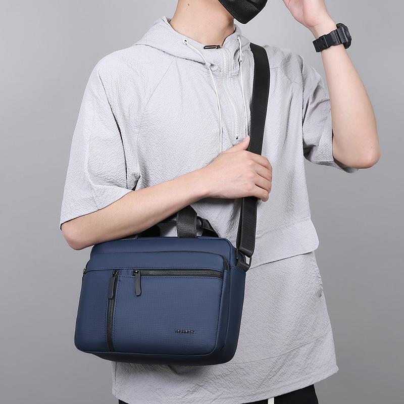 Herren Professionelle Business Aktentasche - Wasserdichte Büro Umhängetasche mit Reißverschlussfach