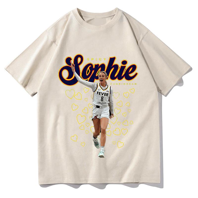 Sophie Cunningham Merch Tshirt Vintage Graphic Clothes Unisex Unisex Oversized Pure Cotton High Quality Tee Fashion Streetwear Tops