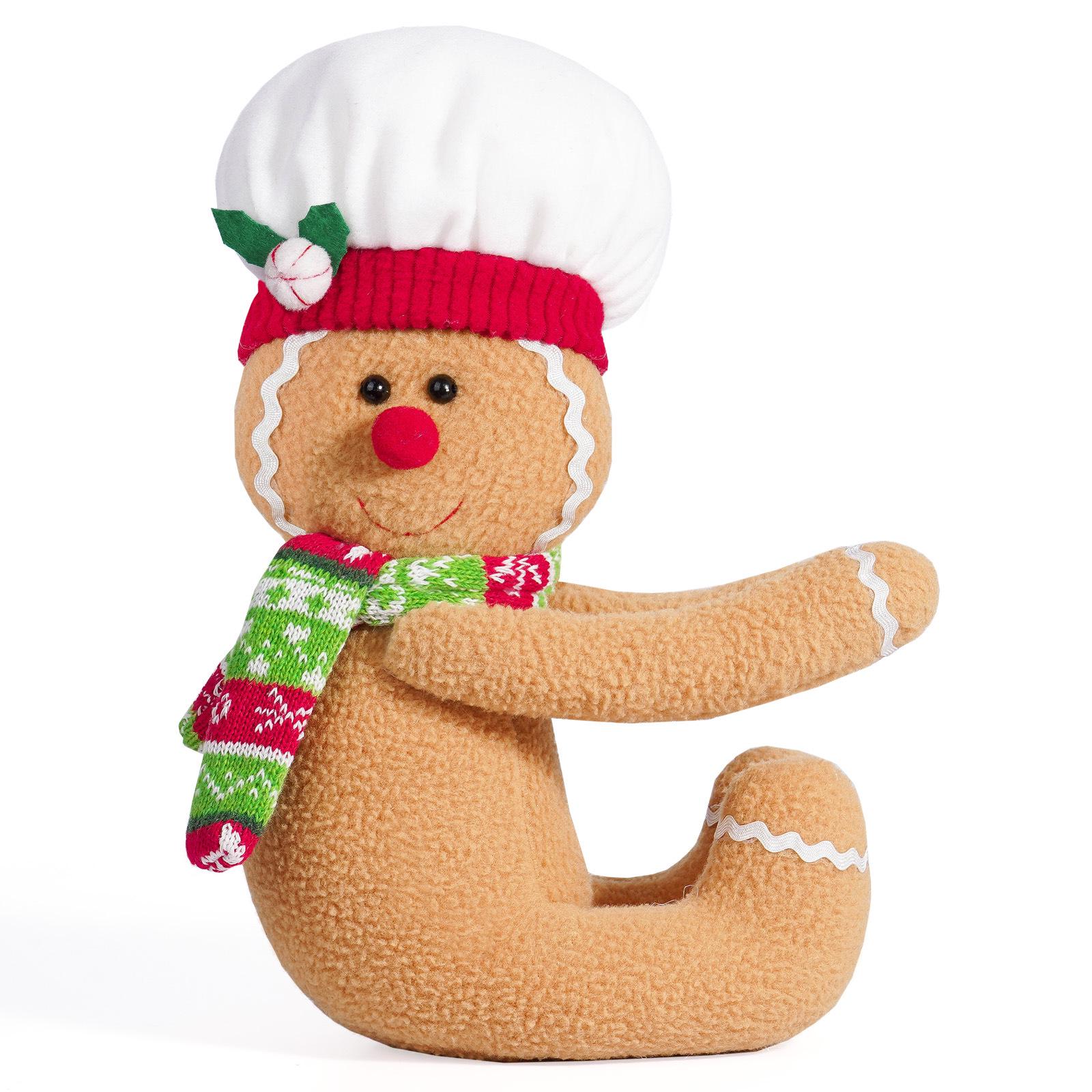 Cross-border Christmas Tree Hugging Gingerbread Man Ornament and Wine Bottle Cover