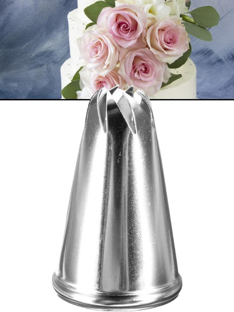 5-teiliges Edelstahl-Spritztüllen-Set – Rosenblüten-Tipps Zum Dekorieren Von Cupcakes & Kuchen