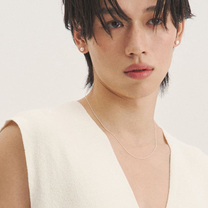 tout mini pearl earring 925 silver