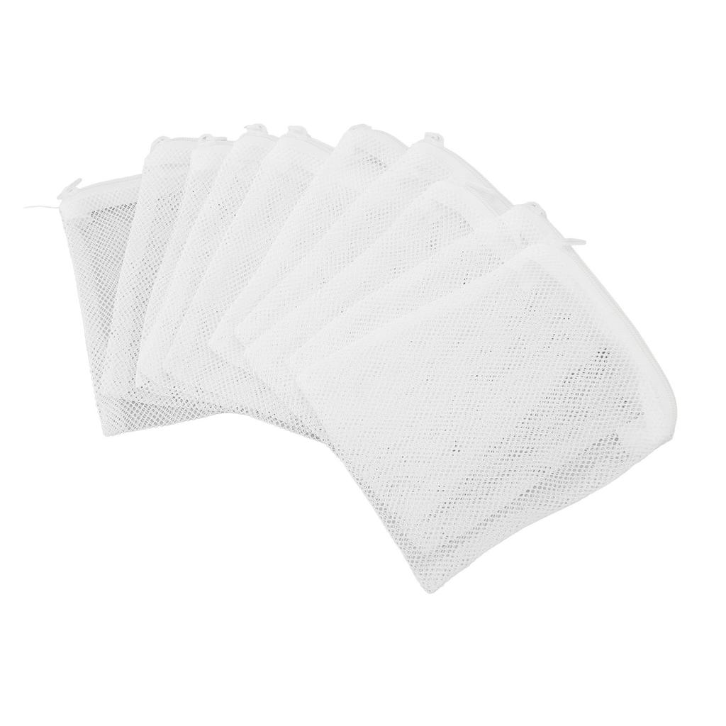 10pcs Aquarium Filter Media Bags Multipurpose Reusable Fine Mesh Filter Media Bags with Zipper for Filter Media