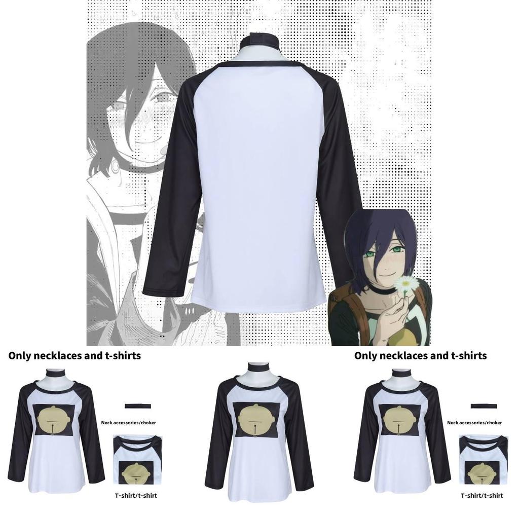Chainsaw Man Reze T Shirt Cosplay Costume With Polyester Fabric For Anime Conventions