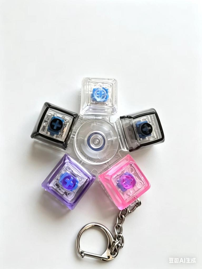 Beleuchtet LED Tastatur Schlüsselanhänger Fidget Spielzeug Clicker Sensorisches Spielzeug Stressabbau für Tastatur Schlüsselanhänger Fidget Gadget für Erwachsene Spielzeug