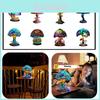 Magical Colorful Mushroom Lamp Decoration With Usb Connection Resin Material American Style