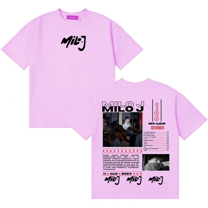 Rapper Milo J 166 New Merch Pop T Shirt Unisex Women Fashion Tshirt Gothic Cotton Casual Oversized Short Sleeve Tshirts Fans Gift