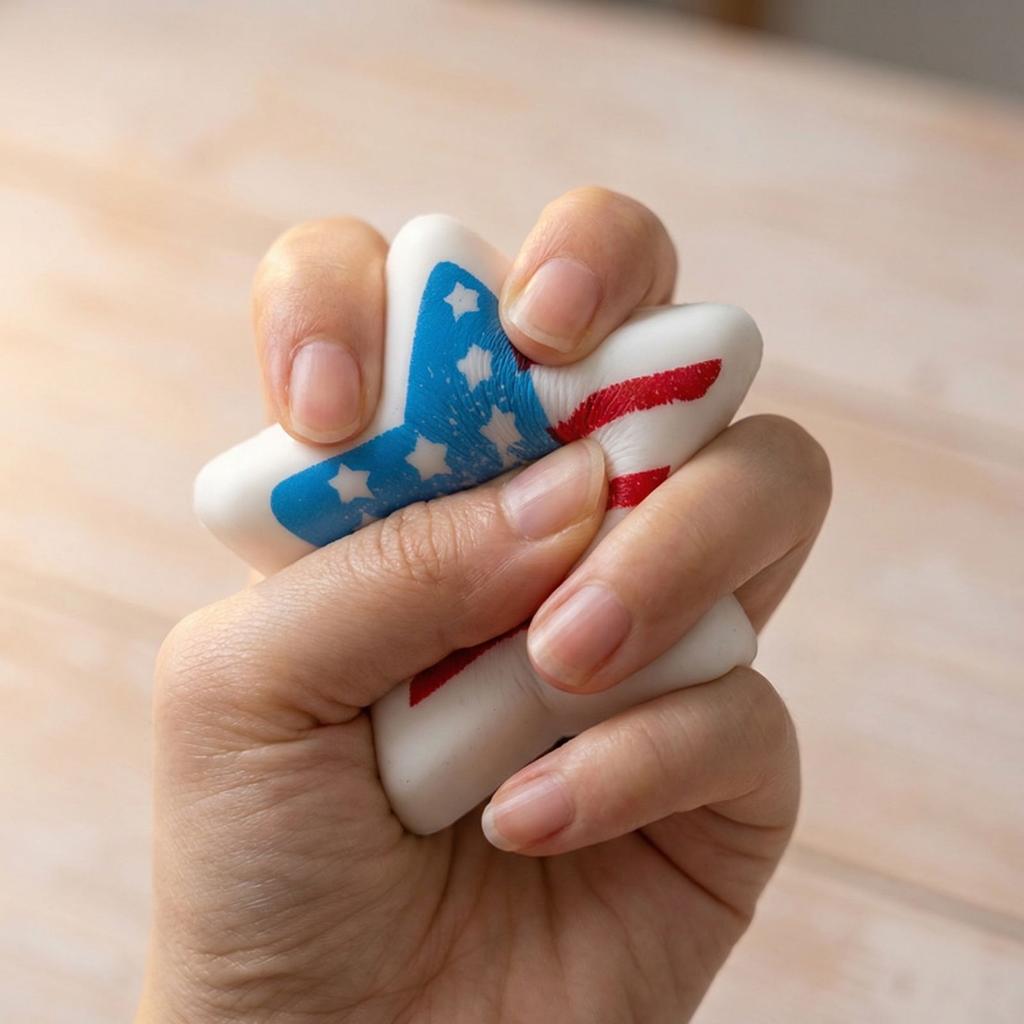 Independence Day Fun Patriotic Flag Dumpling Stress Relief Tool Five-Pointed Star Vent Toy
