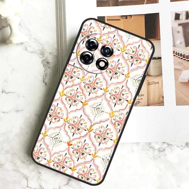 Moroccan Pattern Case For OnePlus 12R 12 11 9 10 Pro 10R 9R 8T 10T Nord CE 2 3 Lite 2T N10 N20 N30 CE4 Cover