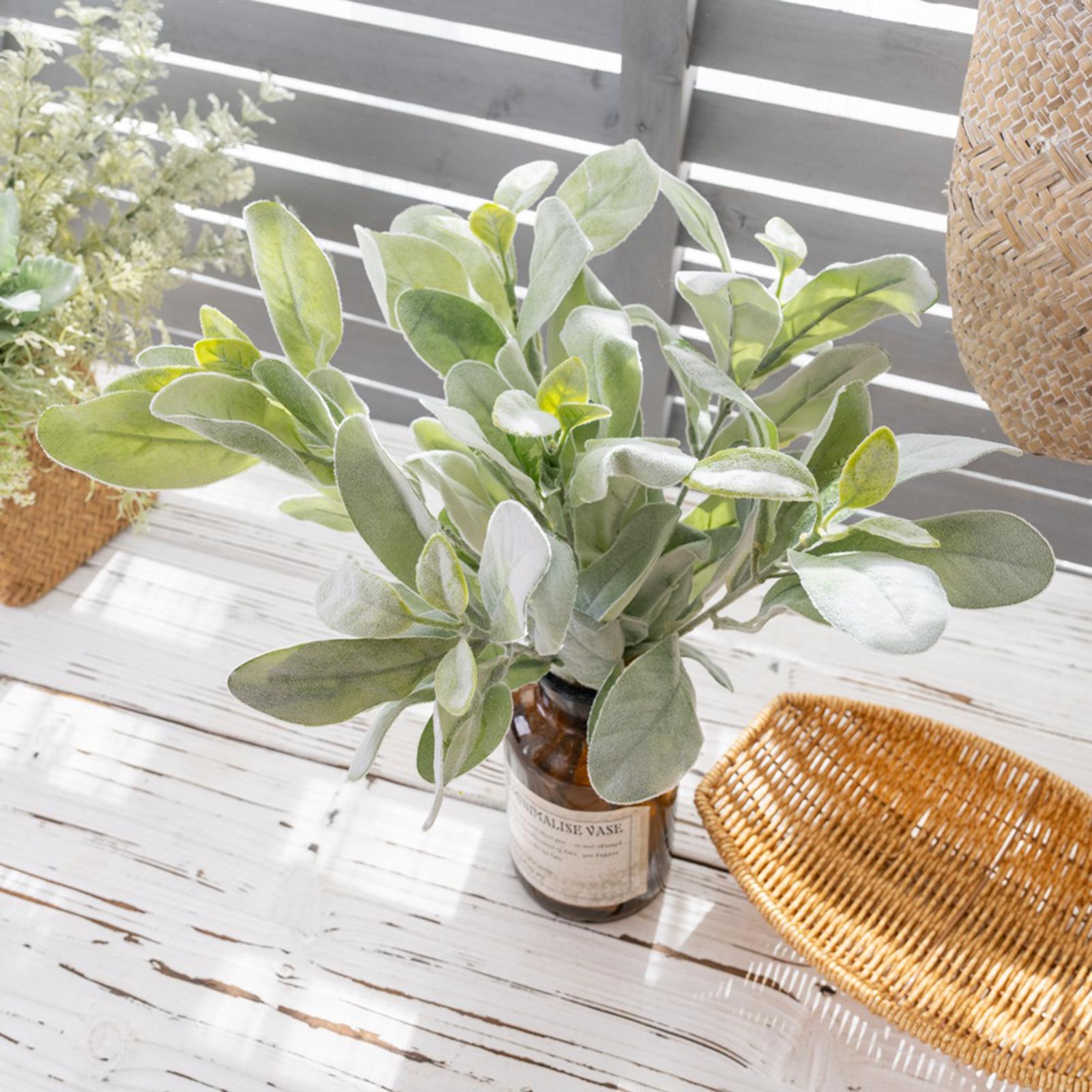 

10 Pcs Artificial Greenery Stems, 12.4in Simulation Flower Decoration, Indoor DIY Wreath Decoration For Wedding, Holiday, Bridal, Table, Christmas green