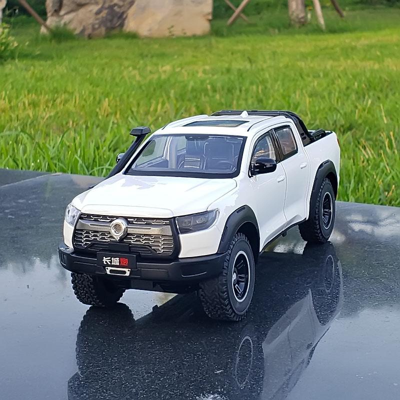 1:24 alloy die-cast pickup truck model simulation sound and light pull off road vehicle toy collection ornaments for boys gifts