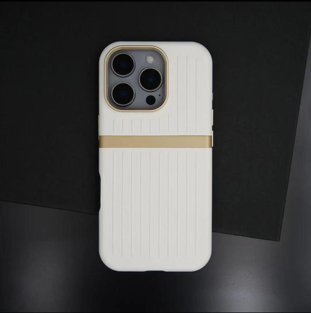 iPhone 17 Pro Max Leather Stripe Magnetic Anti-Fall Case