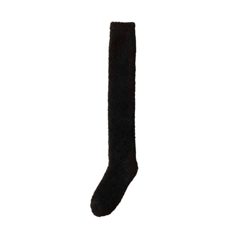 1 Pair Men Thickened Over The Knee Long Socks Breathable Warm Sweat-Absorbent Soft Women Sock Coral Fleece Knee-High Stockings