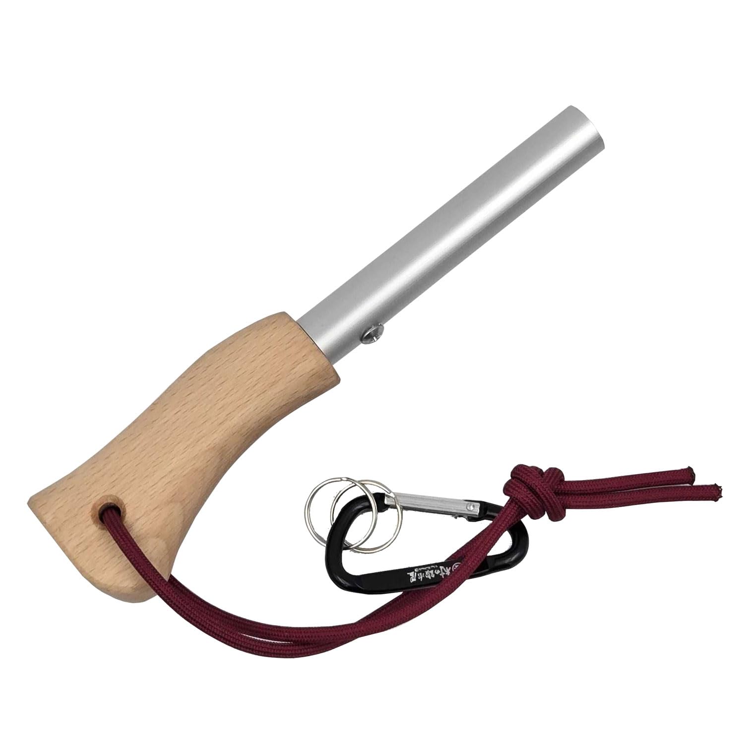 

[Зроблено в Цубаме-Сандзе] Ведмежий відлякувач Mura no Kajiya, Алюміній, Дерев яна ручка, Карабін у комплекті (Тільки для відлякування ведмедів)