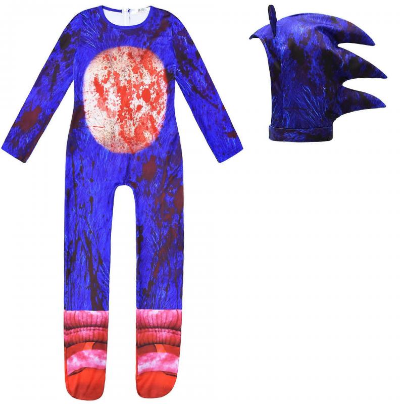 Halloween costumes Sonic holiday party character modeling jumpsuit
