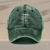 Mens Vintage Washed Baseball Cap  Adjustable Lightweight Retro Geometric Line Print Design Casual Hat for Casual Attire Mult