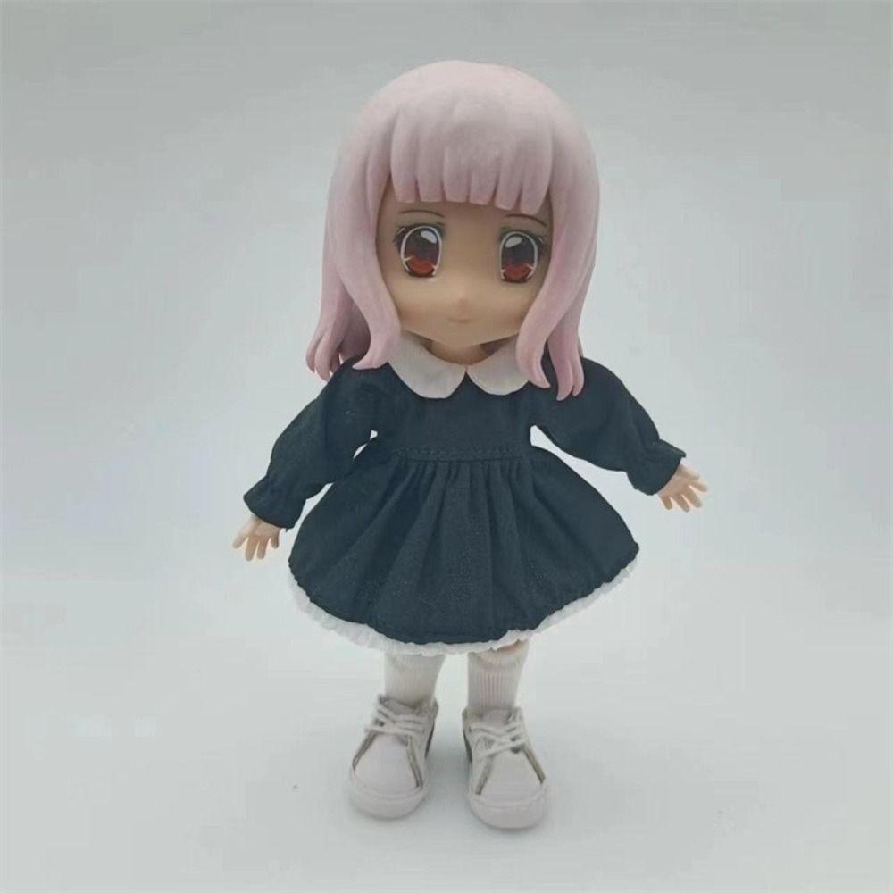 Handgefertigte Puppenoutfits Kleider Lotusblattärmel Weißer Cardigan 1/11 OB11 Puppen/1/12 BJD