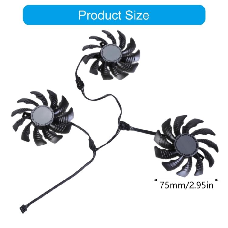 GPU Fan Efficient Cooling Fan with 4Pin Connection For RTX3050 3060 3060TI Quiet Effective Heat Dissipation PLD08010S12HH