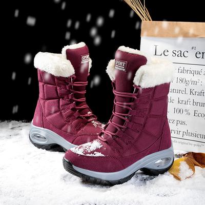 Fashion Women Winter Outdoor Sports Warm Snow Boots with Increased Anti Slip Comfort Cotton Shoes Versatile Women's Boots Zapatos Mujer