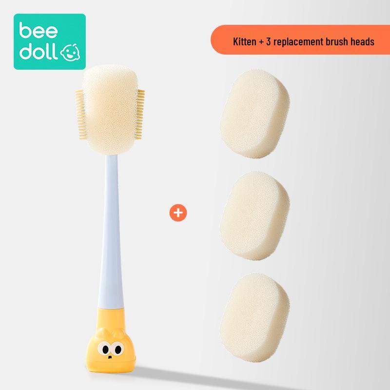 Five-in-One Long Handle Brush Set: Multi-functional for Small Boots, Insulated Cups, Baby Bottles, and Cleaning Sponges.