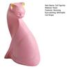 Rosa Katzenstatue, Kleine Tierfigur aus Harz, Minimalistische Moderne Kunst Katzenfigur für Zuhause Wohnzimmer, Büroregal Dekoration