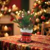 Creative Resin Christmas Shoe Flower Pot Table Ornaments Festive Atmosphere Red Shoe Vase Decorations