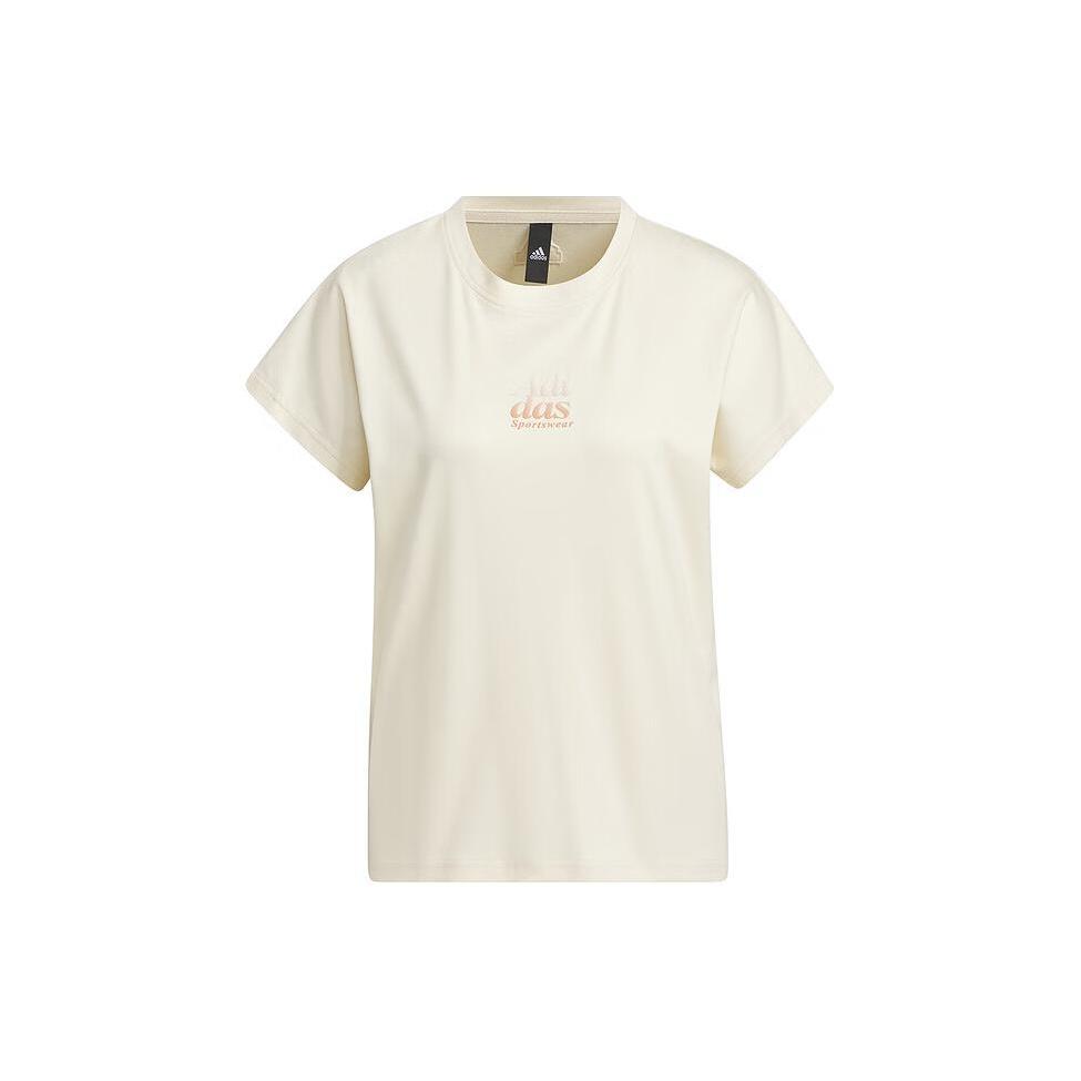 (WMNS) adidas 5 Miles Lounge Silky Touch T-shirt (Asia Sizing) Asia Sizing  Beige  Women s IM8861 L