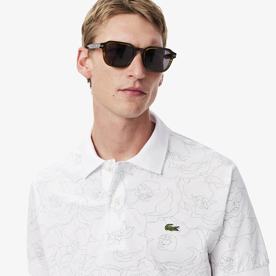 Lacoste Men's Flower Jacquard Short-Sleeve Polo PH3598-54N001