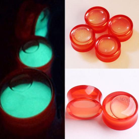 Luminous Ear Expander Tunnel Plug Stretcher Women Anti Allergy Acrylic Jewelry