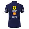 Ferrari Summer Pure Cotton F1 Racing Team Uniform T-shirt Short Sleeved Ferrari Polo Shirt Versatile Top
