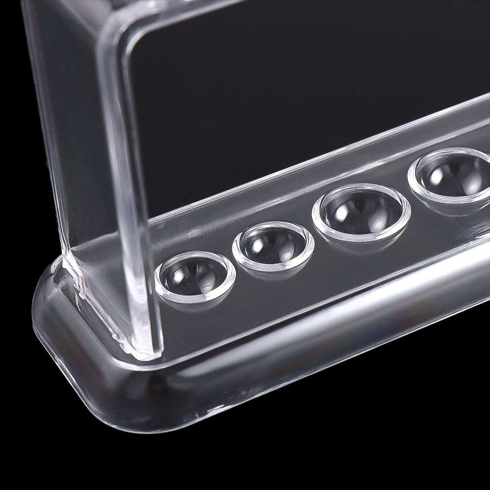 Transparent Plastic Clear 16.7*8*3cm Test Tube Rack Test Tube Stand Burette Shelf Test Tube Holder