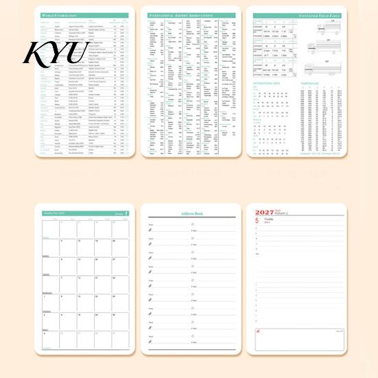 Academic Planner for Students 2027 with Monthly And Annual Schedule, A5 Thick Ink-proof Paper Daily Agenda Notebook, Durable PU Leather Cover