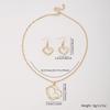 New Popular Jewelry Set Female Personality Versatile Rhinestone Zircon Necklace Earrings Watch Accessories