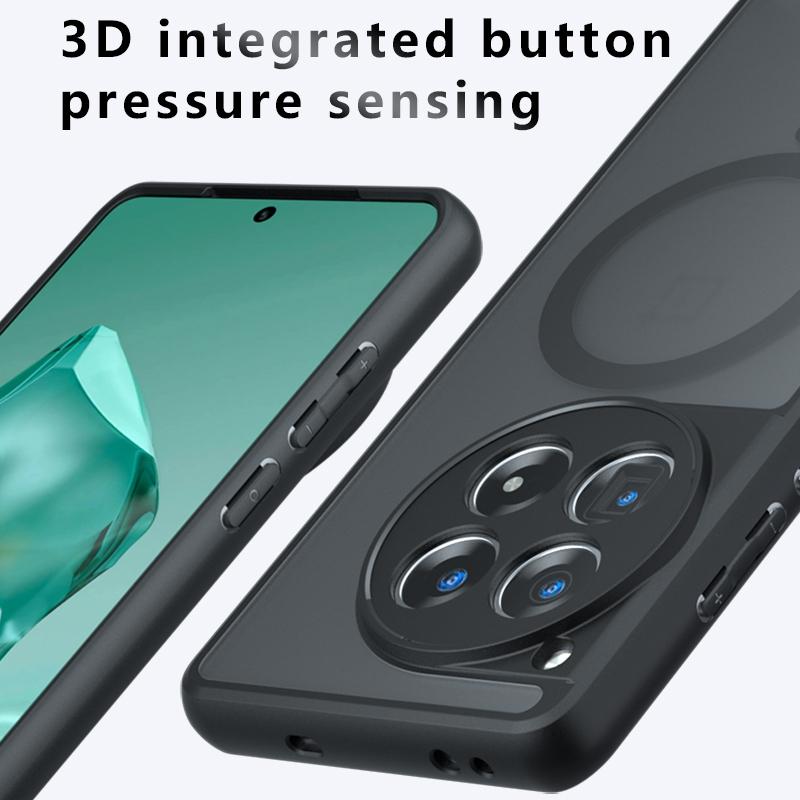 Per OnePlus 12 12R Custodia Magnetica in TPU Opaco Anti-impronte Antiurto Anti-caduta Non Ingiallente Guscio Posteriore